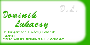 dominik lukacsy business card