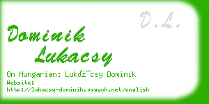 dominik lukacsy business card